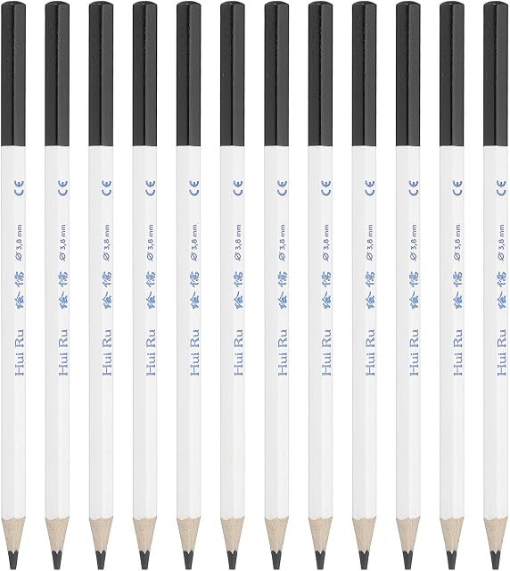 PATIKIL Black Colored Pencils Set,12 Pcs Oil Color Pencils Wooden Coloring Drawing Pencil for Artists Art Painting Sketching