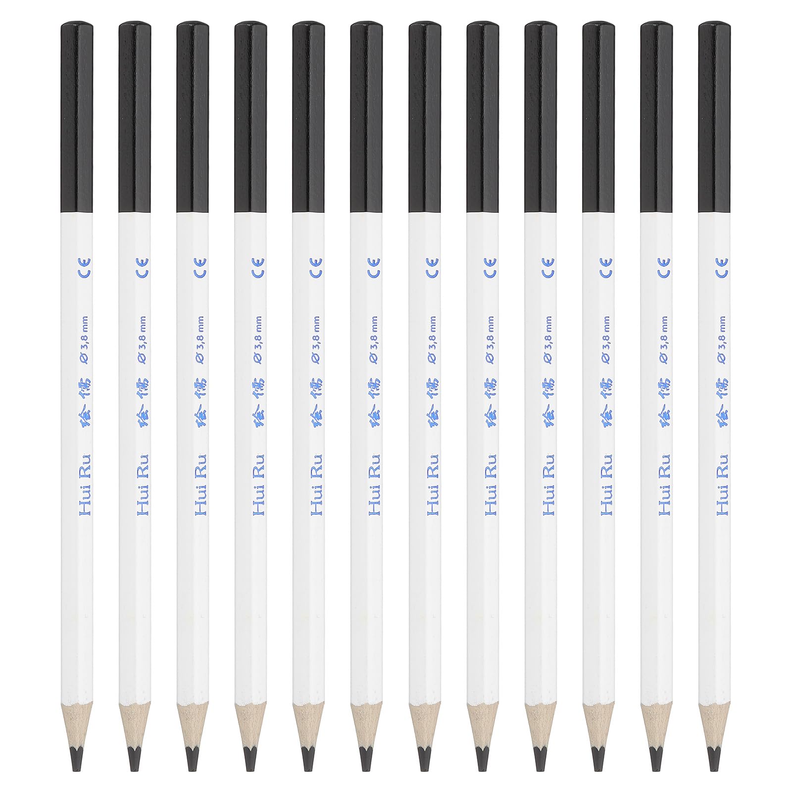PATIKIL Black Colored Pencils Set,12 Pcs Oil Color Pencils Wooden Coloring Drawing Pencil for Artists Art Painting Sketching