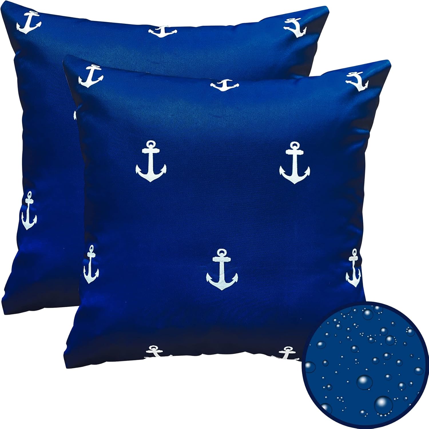 STYLE Pack of 2 Decorative Outdoor Waterproof Pillow Cover Square