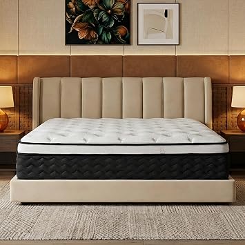 Full Size Mattress, 12 Inch Hybrid Mattress Full in a Box, Medium Firm Memory Foam Mattress, with Individual Pocket Springs, Upgrade Zoned Support, Motion Isolation&Pressure Relief, CertiPUR-US
