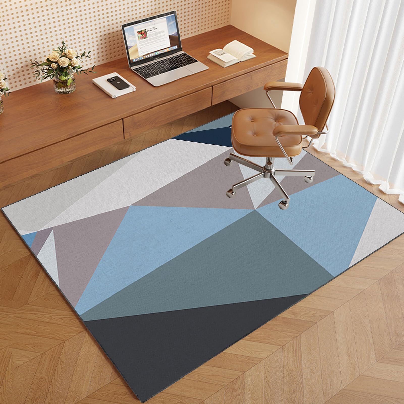 Tappeto Per Sedia Da Ufficio 130x160 Cm - Antiscivolo, Salvapavimento Per Moquette E Pavimenti Duri - Foto 4