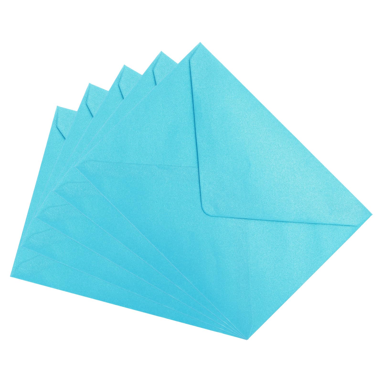 PATIKIL 5x7 Envelopes, 100Pcs A7 Size Gummed V Flap Pearl Invitation Envelopes for Greeting Cards Wedding Invitations Graduation Birthday Party, Blue