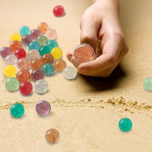 Miniatura 5 de FUTUREPLUSX 36 canicas de vidrio a granel, mármoles que brillan en la oscuridad de 0.630 in0.6 pulgadas, canicas de vidrio luminosas para niños,