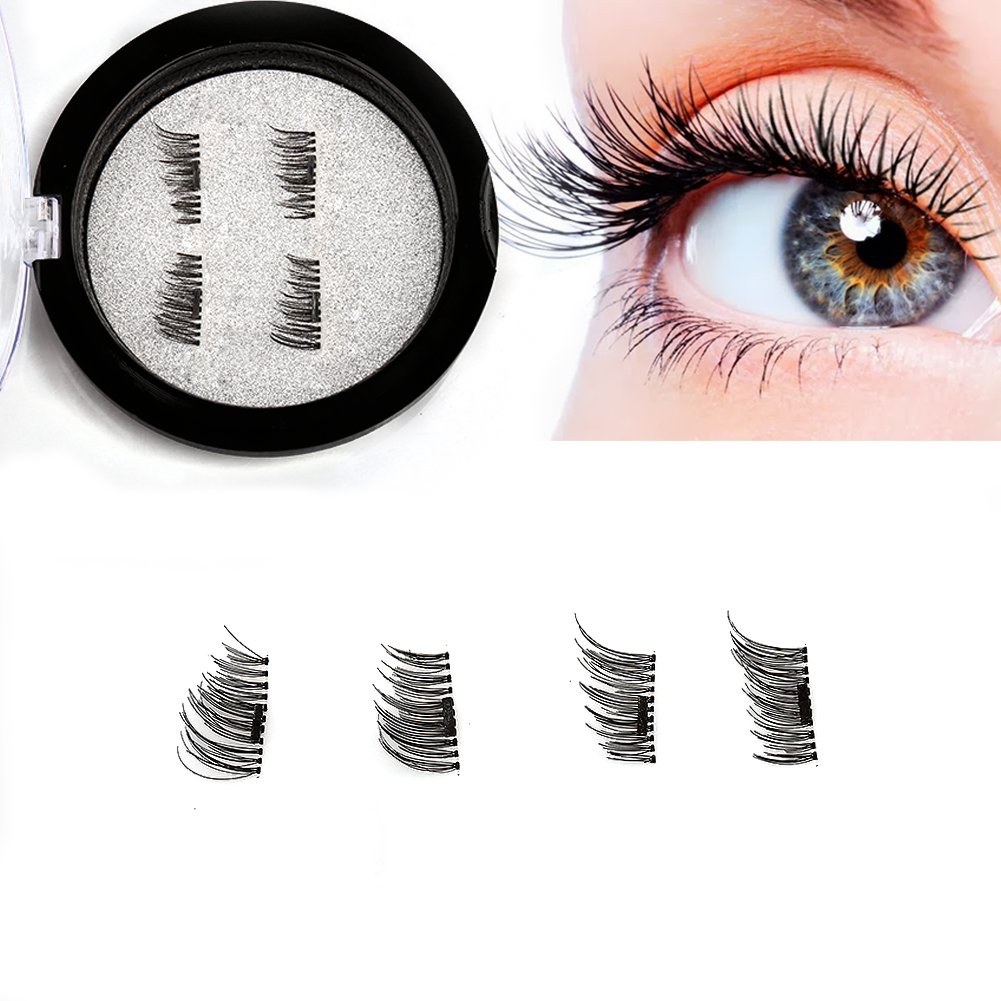 Magnetic Eyelashes No Glue Magnetic Fake Eyelashes Reusable for Daily Life and Parties 1 Pair / 4 Pieces