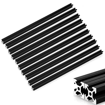 10PCS V Slot 2020 Aluminum Extrusion European Standard 1220mm(48) Length Anodized Linear Rail for CNC DIY 3D Printer and Industrial Bracket Making