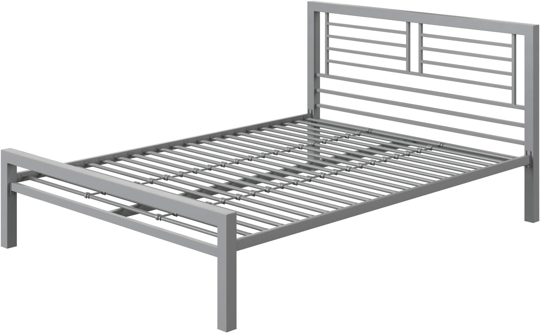 Bed Metal Frame for Kids Bedroom, Teenager and Dorm - (Full, Silver)