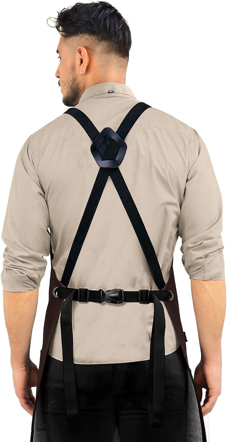 Under NY Sky Leather Apron and Tool Holder - Professional Products for Hair Stylists, Barbers & Hairdressers