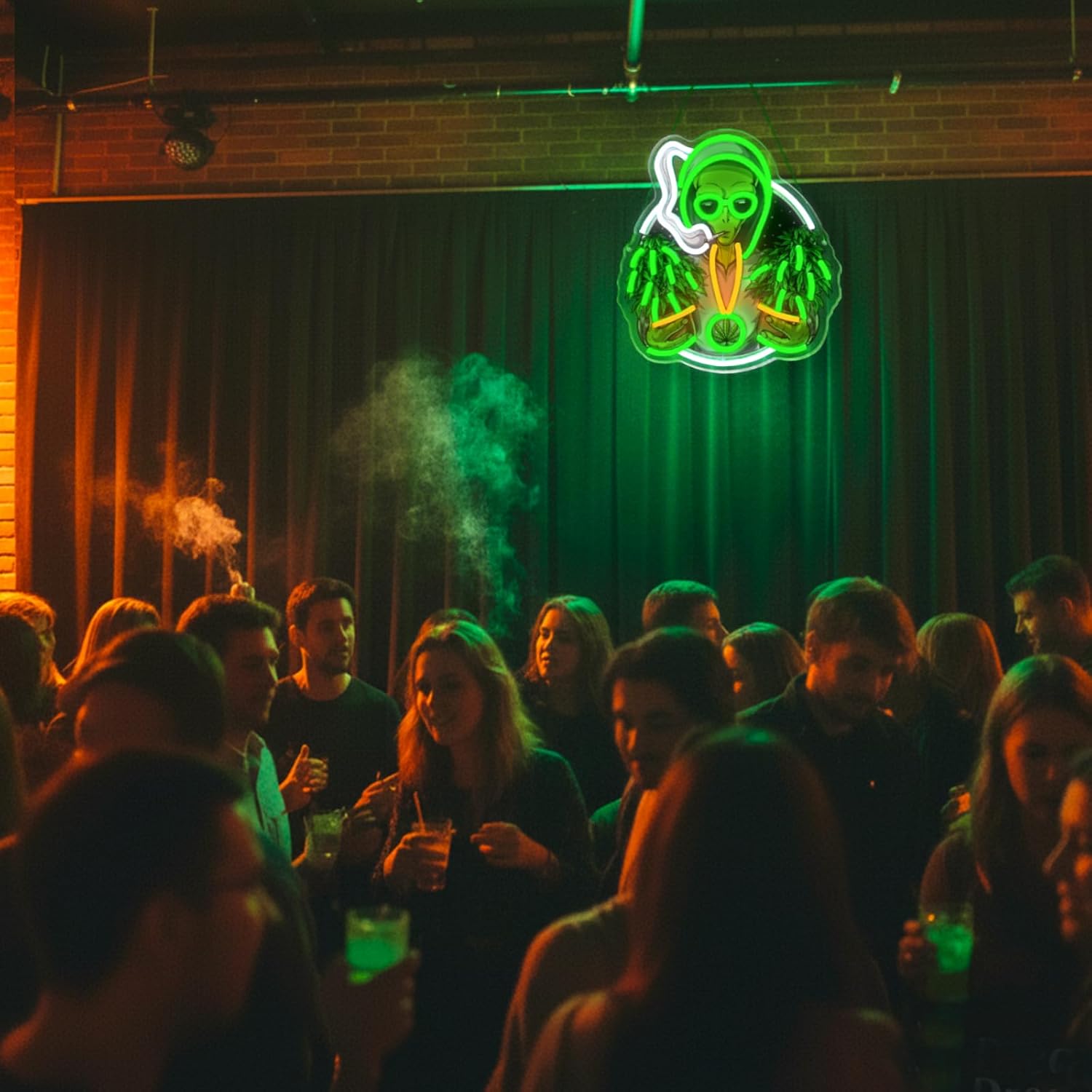 Green Alien Neon Sign, Movie Neon Signs for Wall Decor, Dimmable Acrylic Neon Lights for Living Room Bedroom Game Room Man Cave Home Bar Party Decorations, Perfect Gifts - Image 7