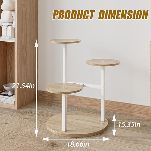Miniatura 3 de Soporte para plantas de interior de 4 niveles y 5 macetas, estante múltiple para macetas de flores para patio, jardín, balcón, sala de estar,