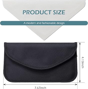 leechio 2 PCS Faraday Bags for Phones, Faraday Bag Pouch Shield Cage Wallet Phones, Anti-tracking Anti Theft Car Protection Signal, Signal Blocker Pouch Case Bag Handset Function Bags (Black)