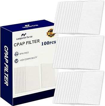 100 Packs Universal CPAP Filters Compatible with ResMed Air 10, Airsense 10, Aircurve 10, S9 Series, Airstart and More CPAP Machines,Premium Disposable CPAP Filters Supplies