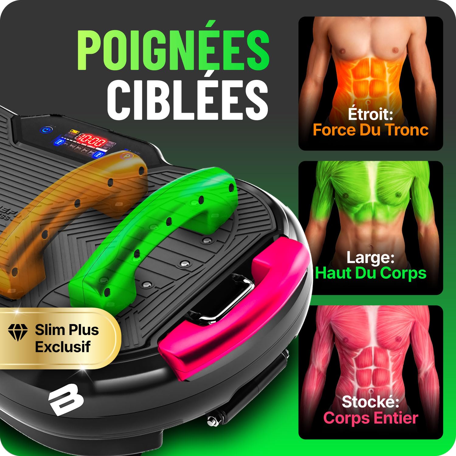 Bluefin Fitness Plateforme Vibrante Machine d'exercice à Vibrations pour Tout le Corps