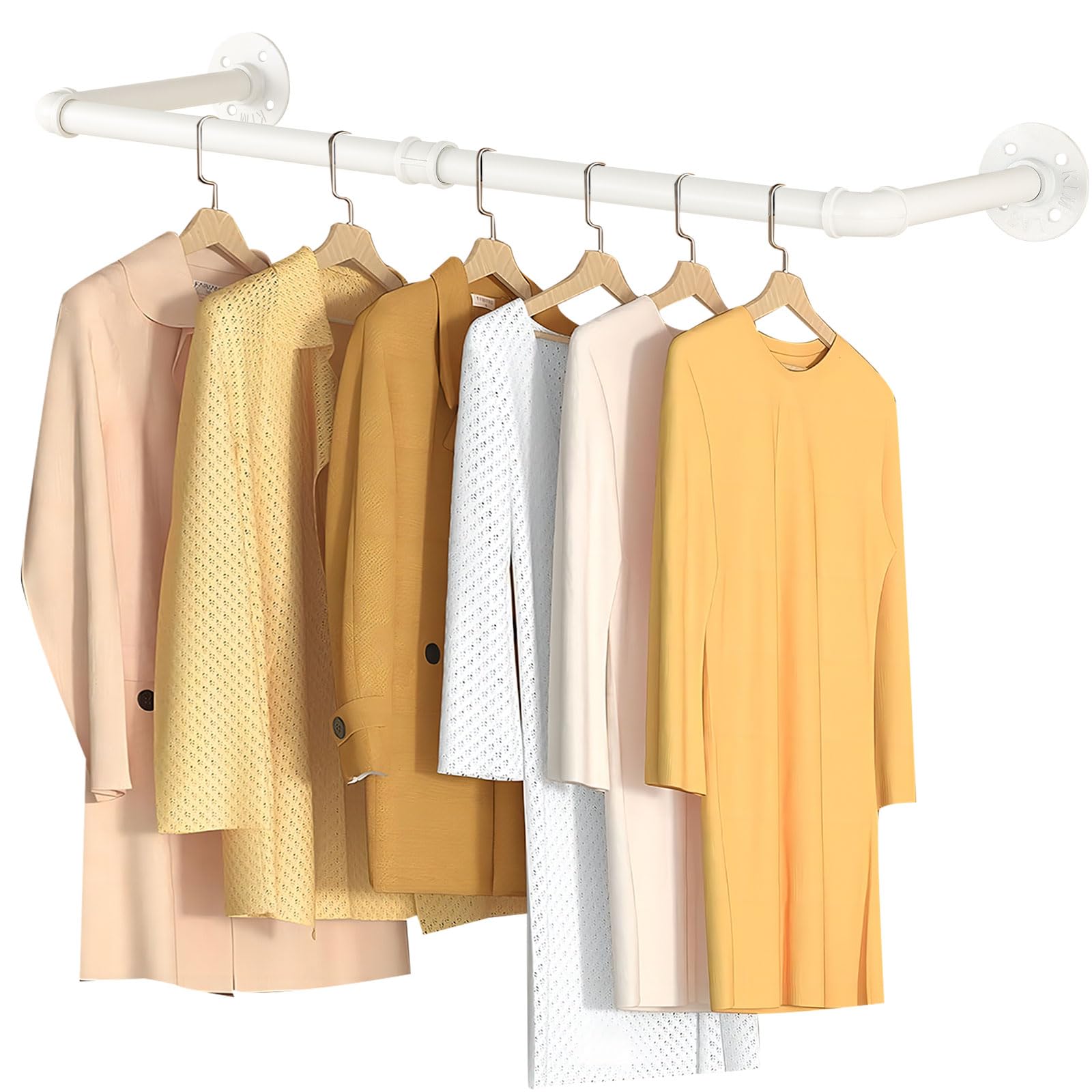Yawinhe Industrial Pipe Clothes Rack, 80cm Wall Mounted Clothes Rail