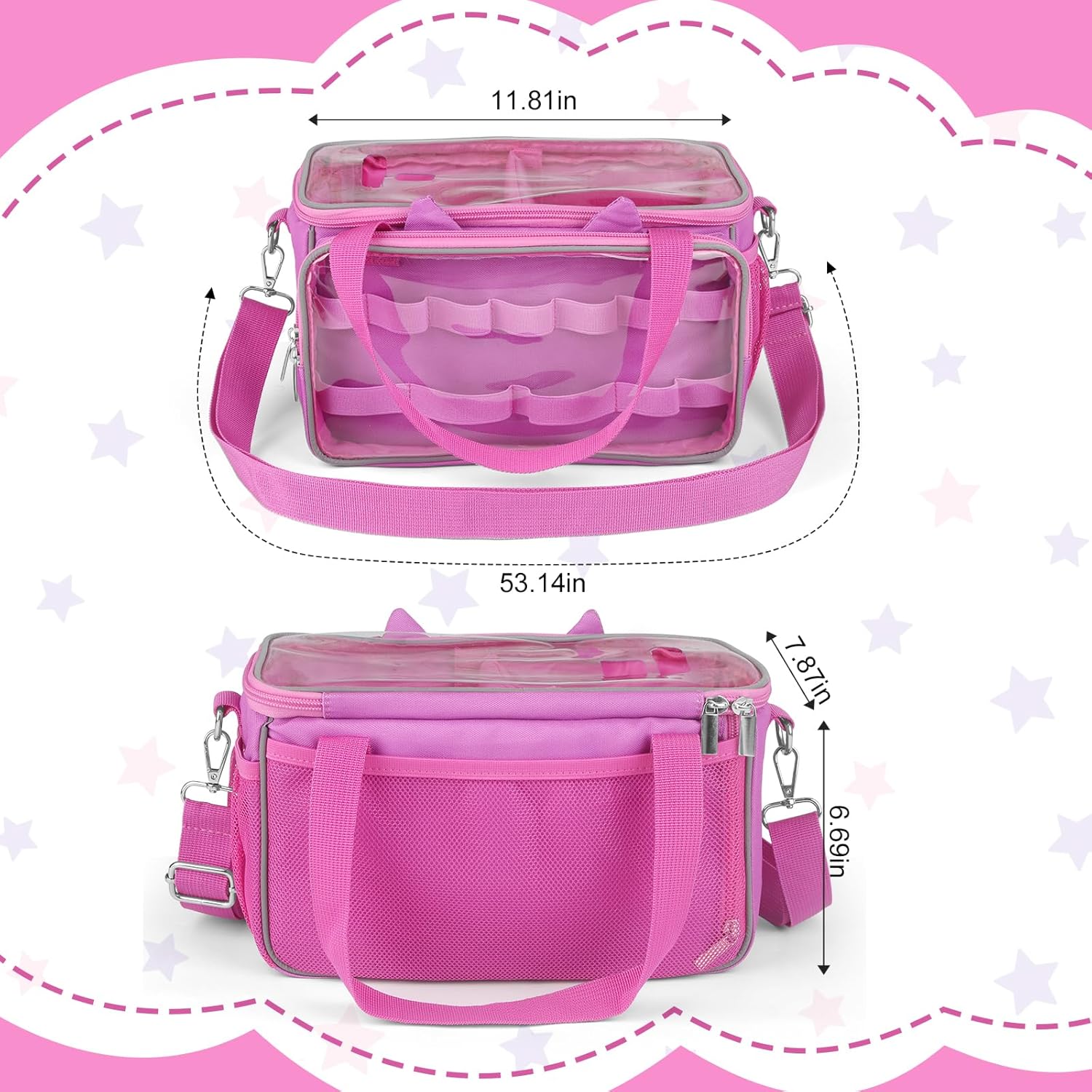 Carrying Case for Tonies, Tonie box, Tonies Figures,Tonie Characters - Transparent Storage Bag Case with Charger Access, Music Holes, Portable for Travel Organizer - Image 7