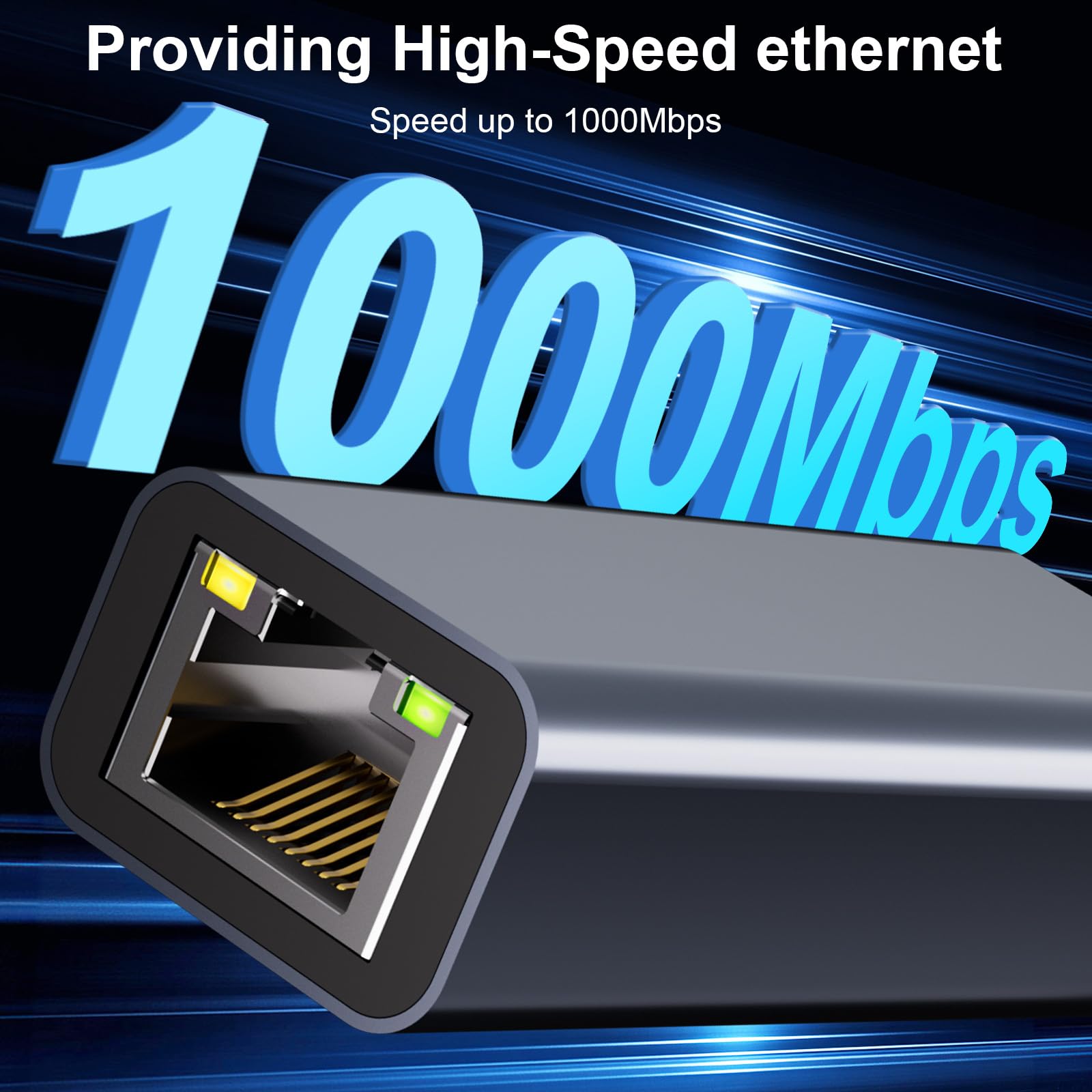 Adattatore USB Ethernet 1000Mbps,2 in 1 Adattatore Ethernet USB C,adattatore USb C EtherNet RJ45 1Gbps,adattatore eTher net USb,U Sb c ether net per MacBook,iPad,iPhone,Surface,Windows,MAC,IOS,Linux