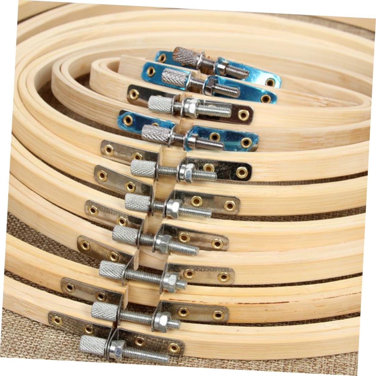 GLSTOY 12pcs DIY Ring Embroidery Hoop for Crafts Circle Embroidery Hoop Frame