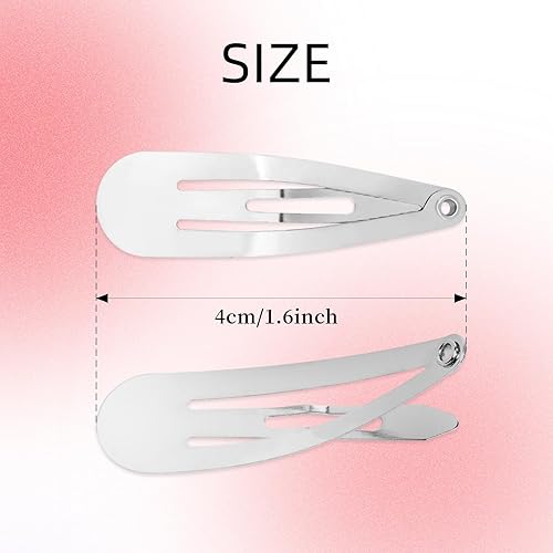 Miniatura 9 de Cinaci Paquete de 120 pinzas para el cabello de metal a presión desnudas para mujeres, bebés, niñas y niños pequeños, accesorios para el cabello a