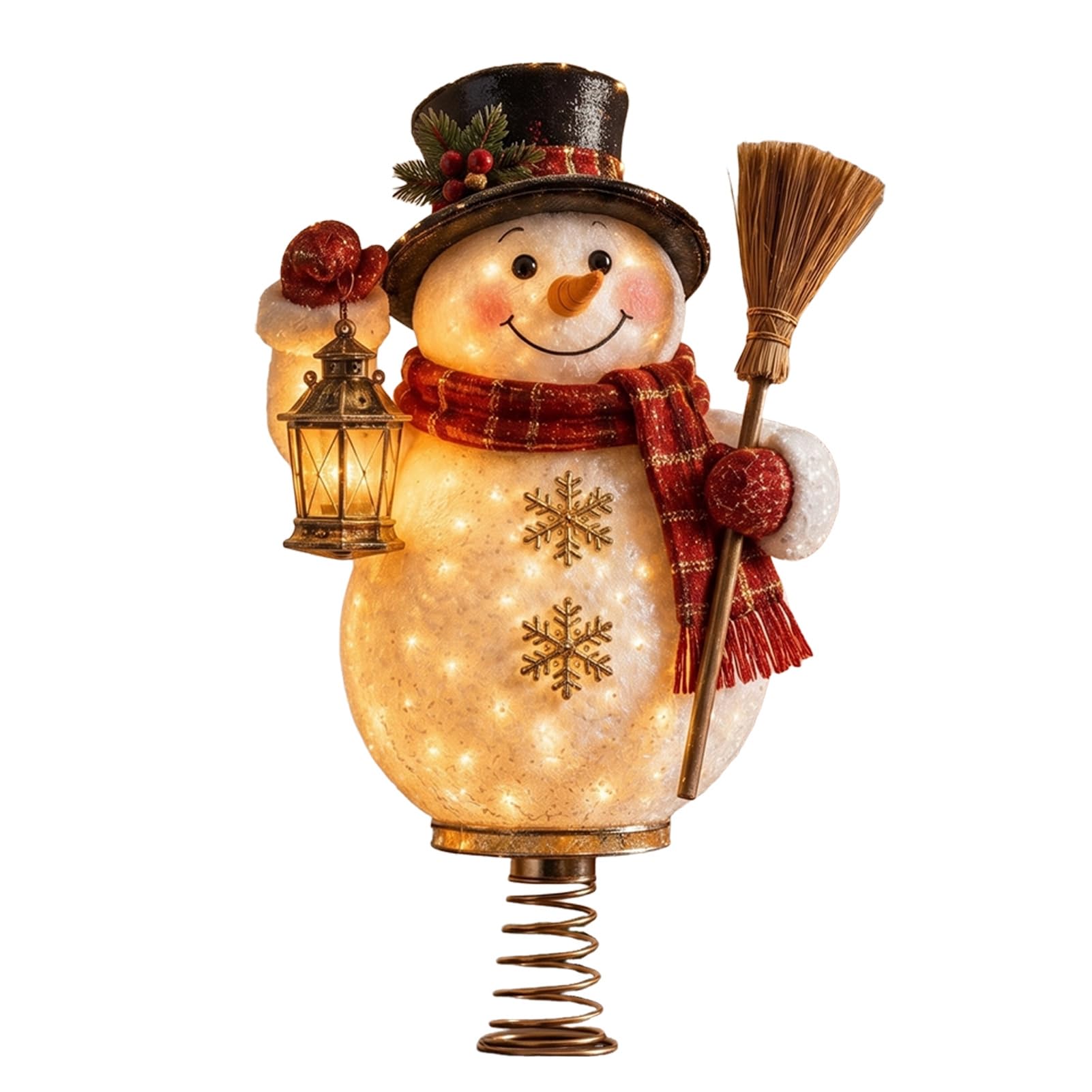 Lighted Christmas Tree Topper Illuminated Santa Treetops Ornament
