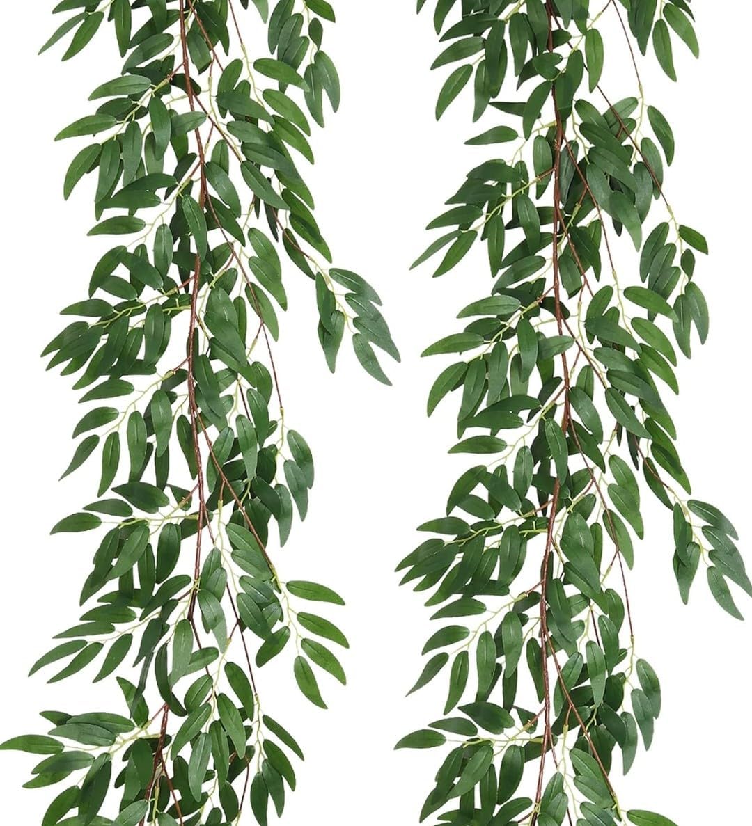 VRB DecTM 1 Pcs Artificial Greenery Ferns Plants Vines Fake Ivy Hanging Flowers Vine Pine Needle Wall Hanging for Home Decor Door Wall Balcony Decoration Party Festival (1, Bamboo Garland Vine)