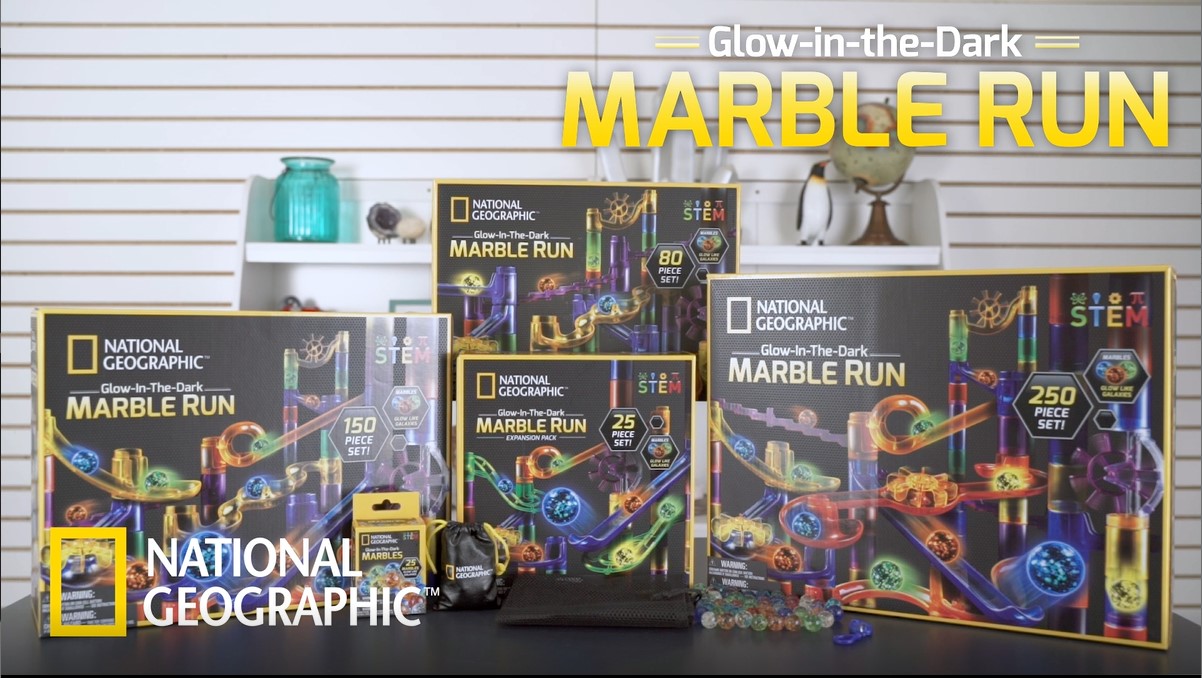 Parcours De Billes Motorisé National Geographic - 150 Pièces Avec Élévateur Spiral Pour Heures De Jeu Sans Fin
