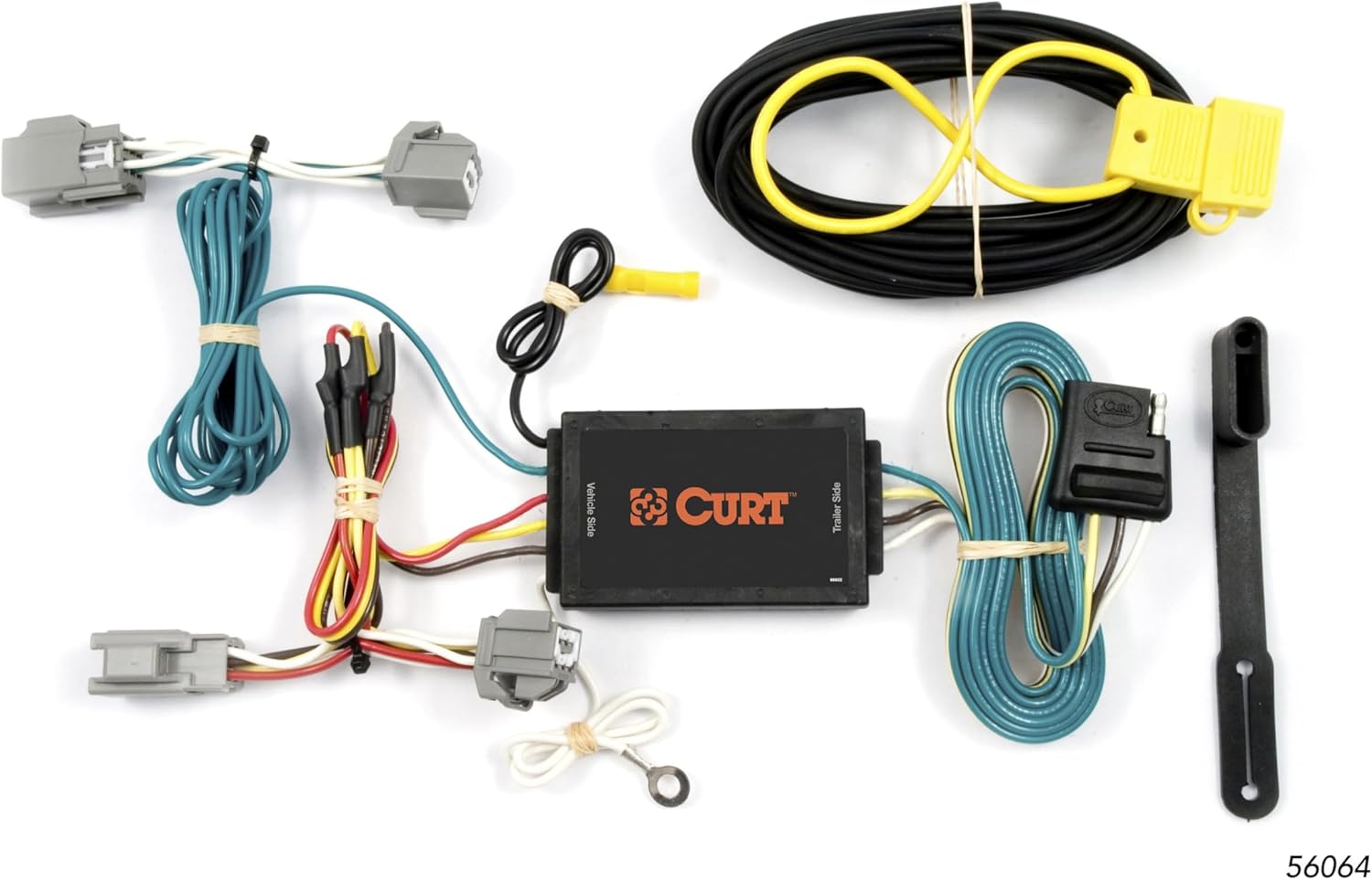 CURT 56064 Vehicle-Side Custom 4-Pin Trailer Wiring Harness, Fits Select Lincoln MKS, Ford Fiesta Hatchback
