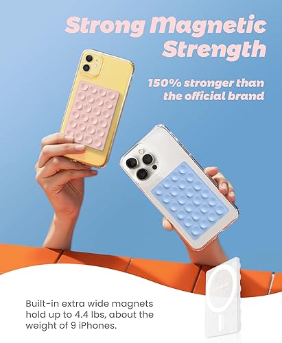 Miniatura 3 de amBand Magnetic Suction Phone Mount for MagSafe Case, Clear Silicone Octo Cup Buddy Sticky Grip Holder for iPhone, Hands-Free SelfieVideo for Tiktok