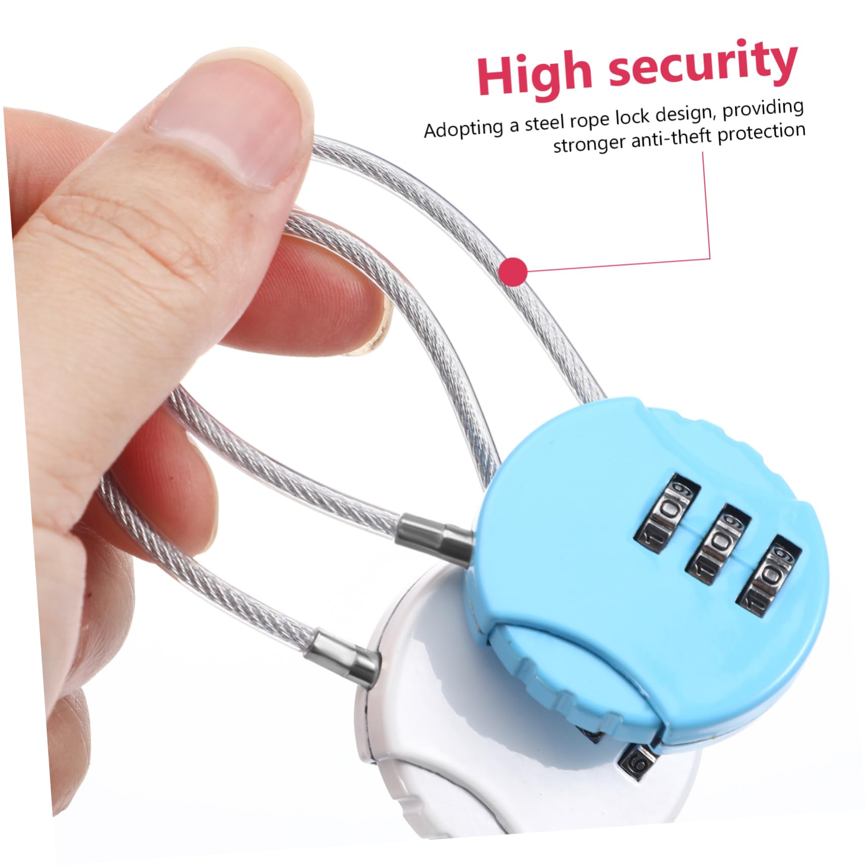 SHINEOFI 5 set Lucchetto Con Corda In Acciaio Lucchetti Da Viaggio Per Valigie Lucchetti Con Codice Lucchetto Con Combinazione Senza Chiave Lucchetto Da Viaggio Portatile 10 pezzi * 5