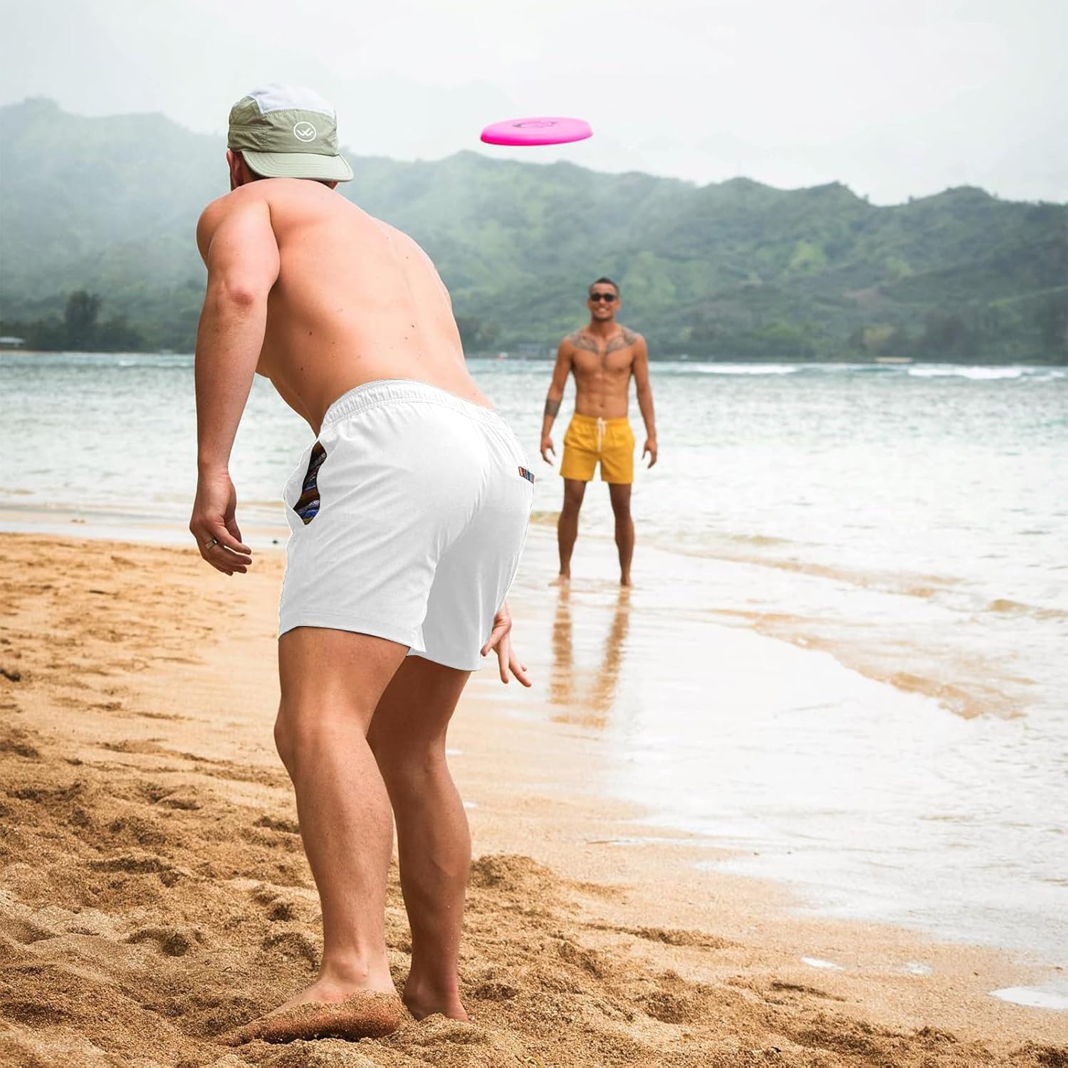 Mens Casual Shorts Elastic Waist Drawstring Summer Beach Shorts Quick Dry Sports Athletic Golf Shorts with Pockets - Image 5