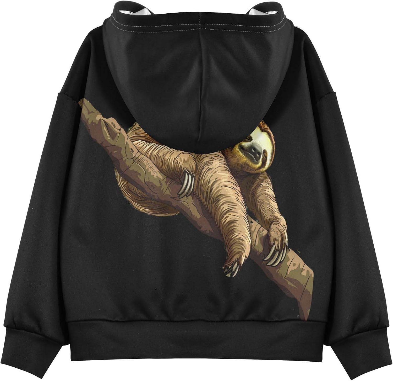 ALAZA sleeping Sloth Animal Hoodies Sweatshirt for Boys Girls Kids Hooded Pullover Top