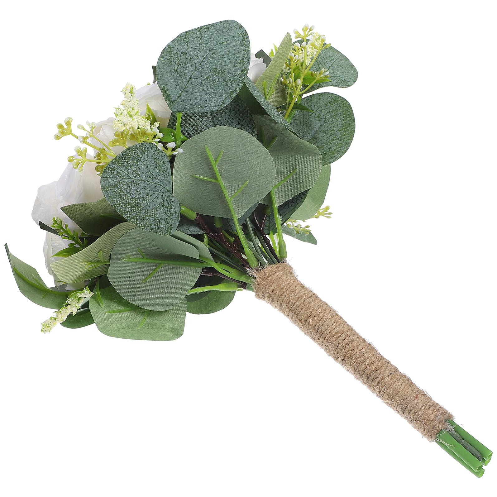 Bouquet de mariée artificiel blanc de demoiselle d'honneur pour cérémonie chic