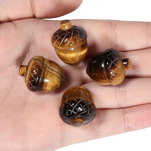 Miniatura 2 de Pine Cones - Decoración de cristal para el hogar, estatua tallada a mano de 1 pulgada y piedras curativas, ojo de tigre