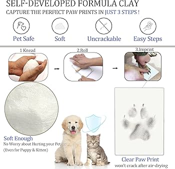 Amazon.co.jp: MYPAWLETS クレイ足跡プリントキット 犬/猫用