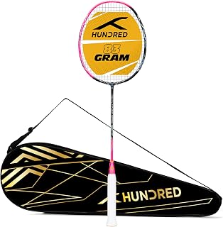 Hundred T-Fusion Tornado Badminton Racket with Full Cover | ≤32 lbs | Performance Racket | Sturdy Frame & Smooth Swing | O Price In India