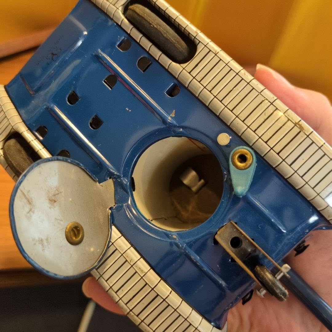 米澤玩具 ヨネザワ マ リ ンタンク 青い戦車 ブリキ 電池式 動作品
