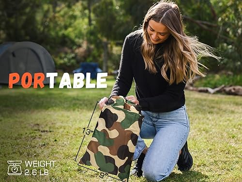 Miniatura 30 de WEKAPO Tumbona inflable, sofá de aire, hamaca, portátil, impermeable y a prueba de fugas, ideal para patio trasero, playa, viajes, camping, picnic