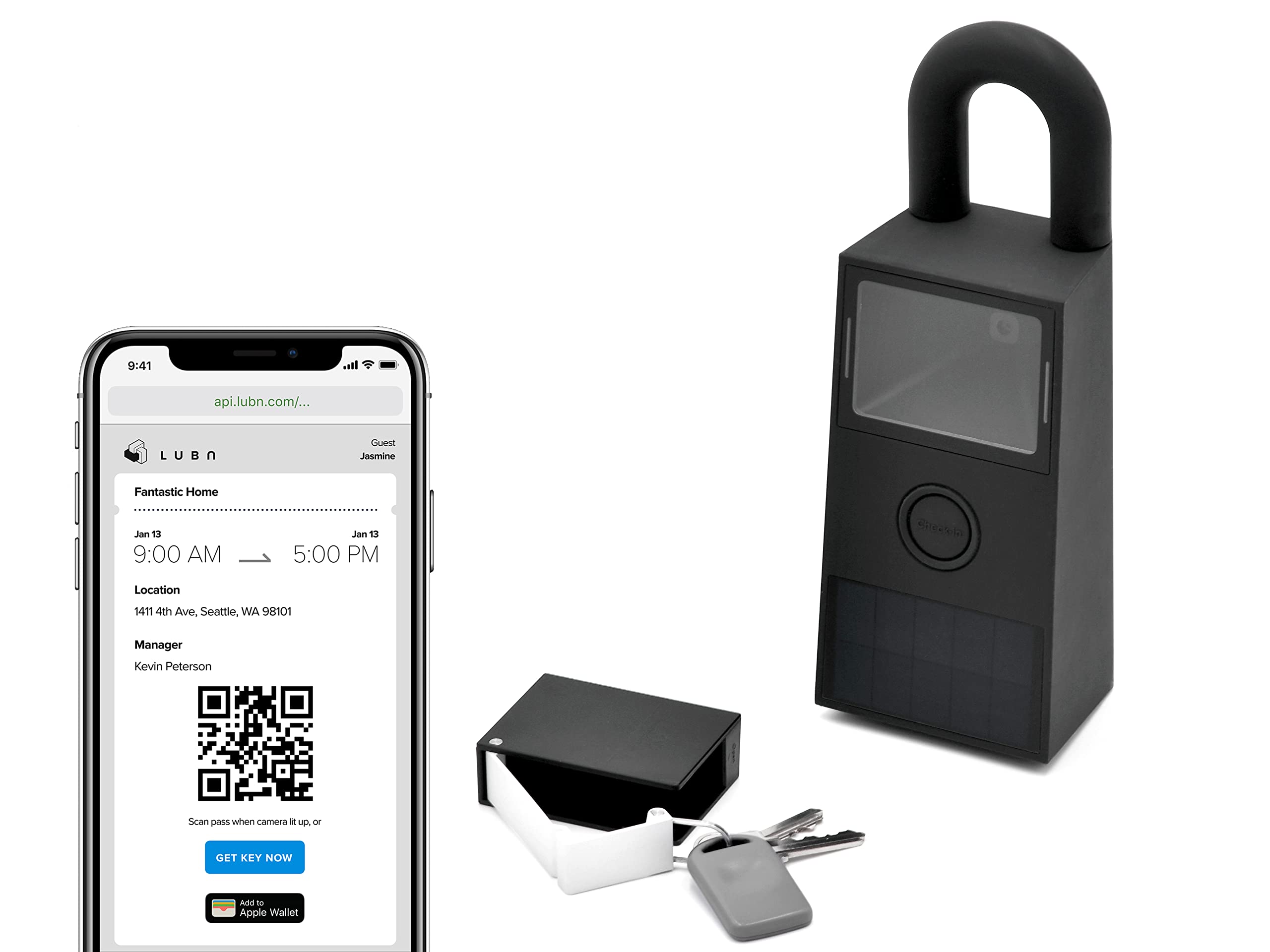 Buy Lubn LTE Smart Camera Key Lock Box, Remote APP Key Box with QR Code Secure Access, Durable