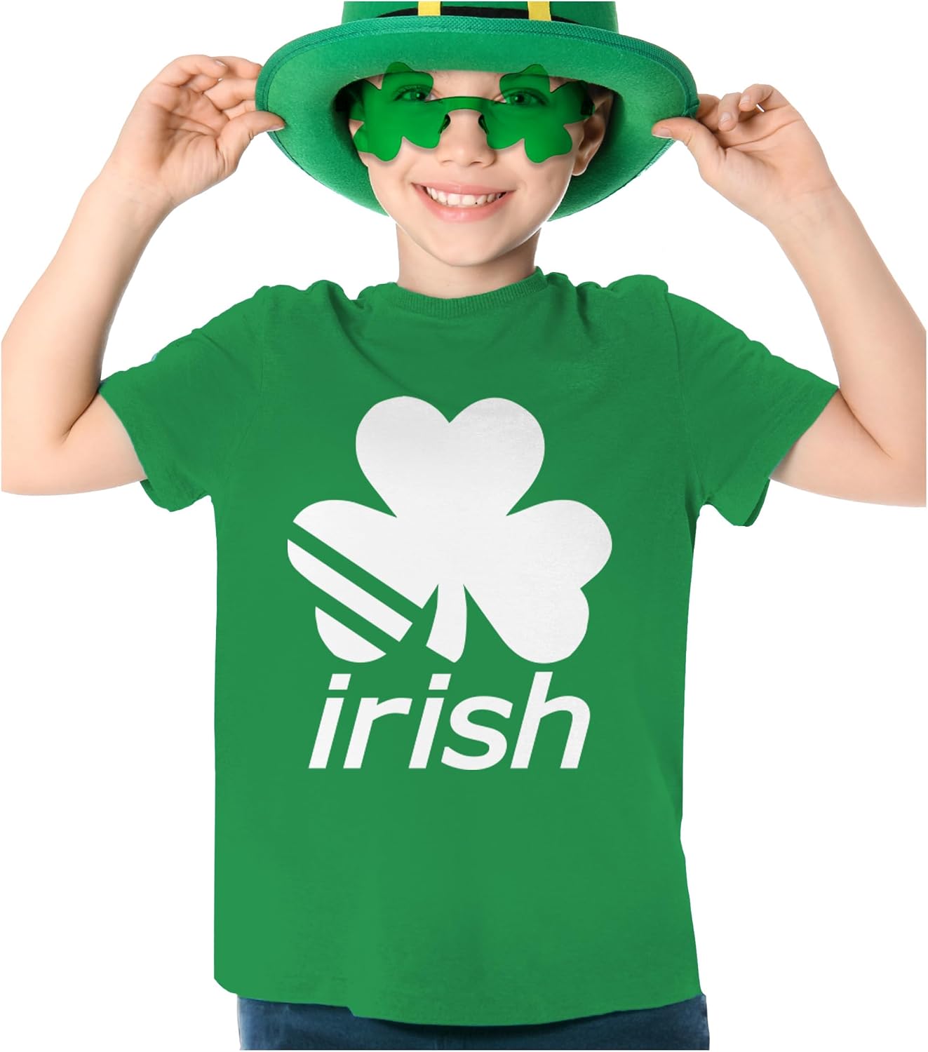 Tstars Youth & Kids St Patrick's Day T-Shirt - Lucky Shamrock Clover Graphic Tee for Boys and Girls
