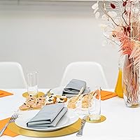 Vista 4 de craftshou 200 Pcs Round Gold Paper Placemats 12in and 4in Disposable Glitter Table Mats for Dining Table Decoration Foil Place Mats for Wedding Home