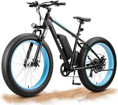 ZNH Fat Tire Electric Bike for Adults, Peak 1000W Motor Ebike 25MPH, Range 70Miles, 48V 15Ah Removable Battery, 24'' x 4'' E Bike for City Commuting, 7- Speed, Front Suspension, UL 2849 Certified