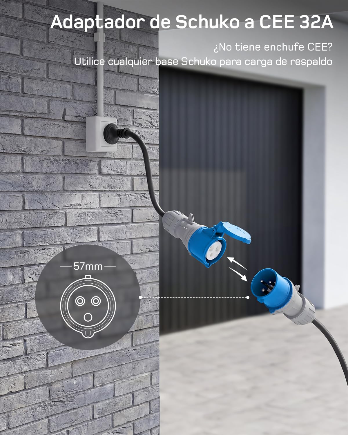 dé Cargador Coche Electrico 7,4kW App [6m, Monofásico, 6A-32A] EV Tipo 2 de 7kw 32A, Cargador Vehiculo Electrico 7kw para Model Y/3, EV3, Dolphin Surf, R5, Atto 2/3, Niro, BZ4X y Otros BEV/PHEV