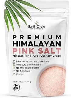Earth Circle Organics Premium Himalayan Pink Fine Grain Salt, No Anti-Caking Agents, Pure Culinary Grade - Kosher, Nutrien...
