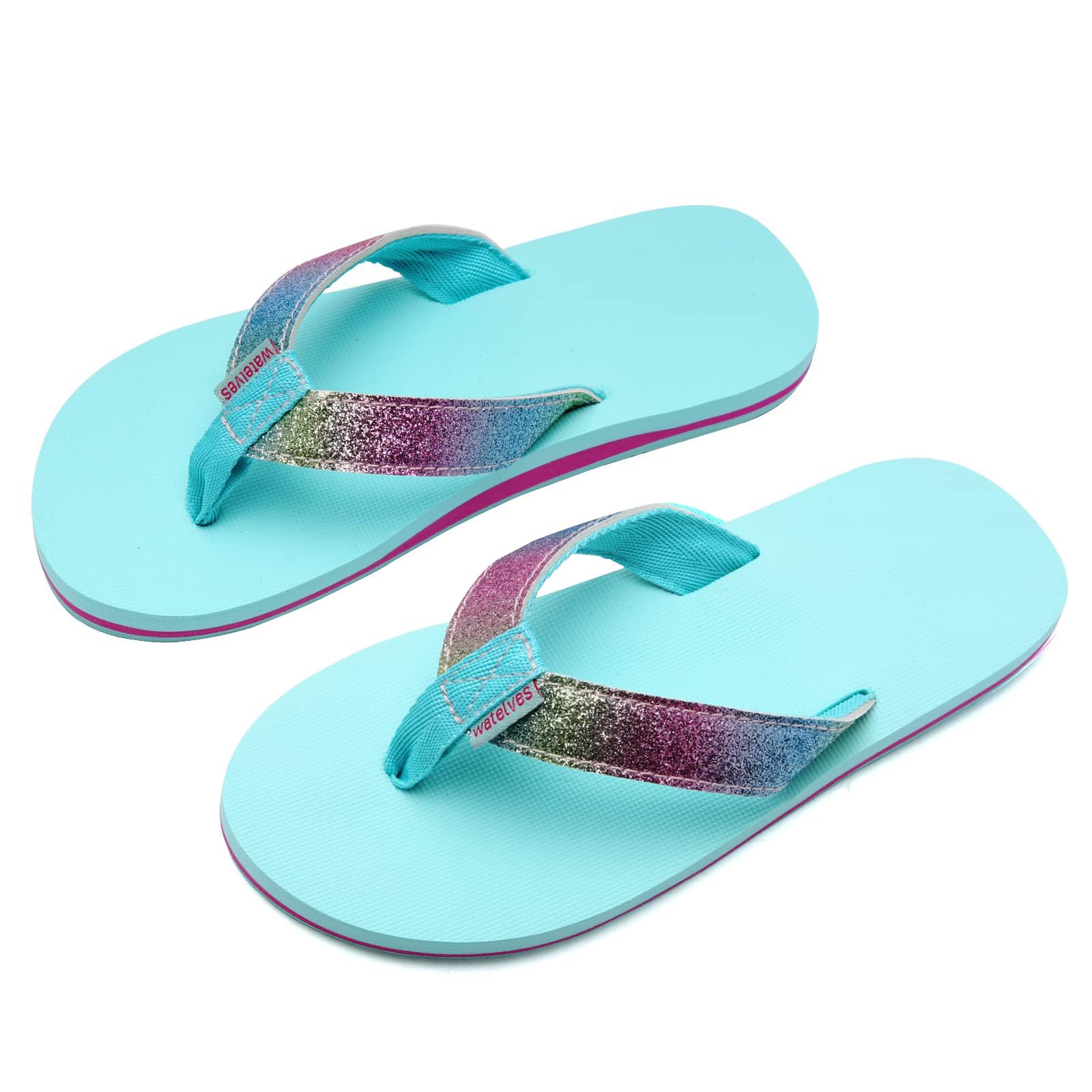 WateLves Flip Flops Kinder Zehentrenner Mädchen Jungen Badelatschen Sommer Strand und Pool Rutschfeste Zehensandalen