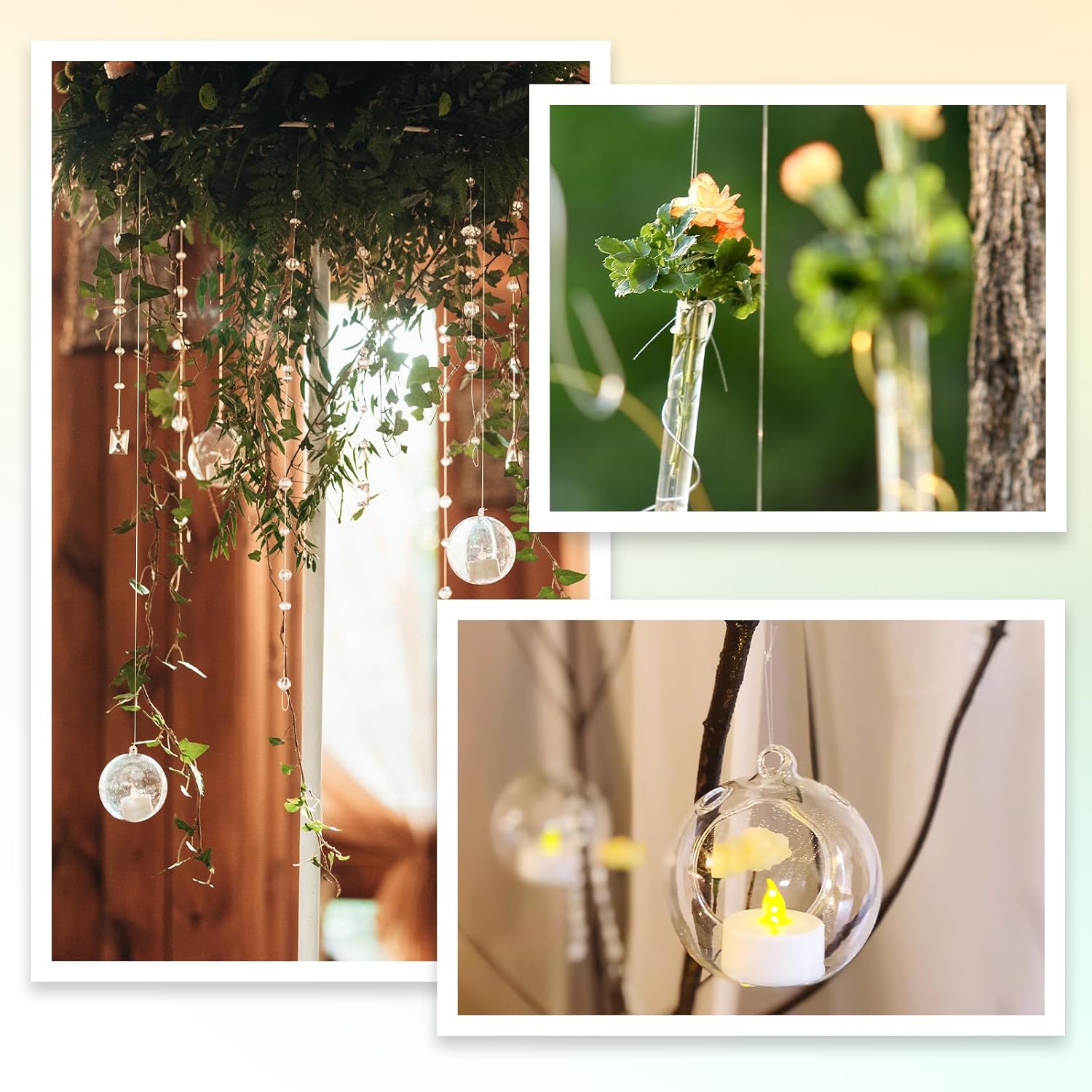 41 Pcs Invisible Hanging Wire, 105 Feet Clear Picture Wires with Aluminum Crimping Sleeves Clear Fishing Line Wire for Hanging Picture Frame String Light Necklaces Jewelry Making Beading