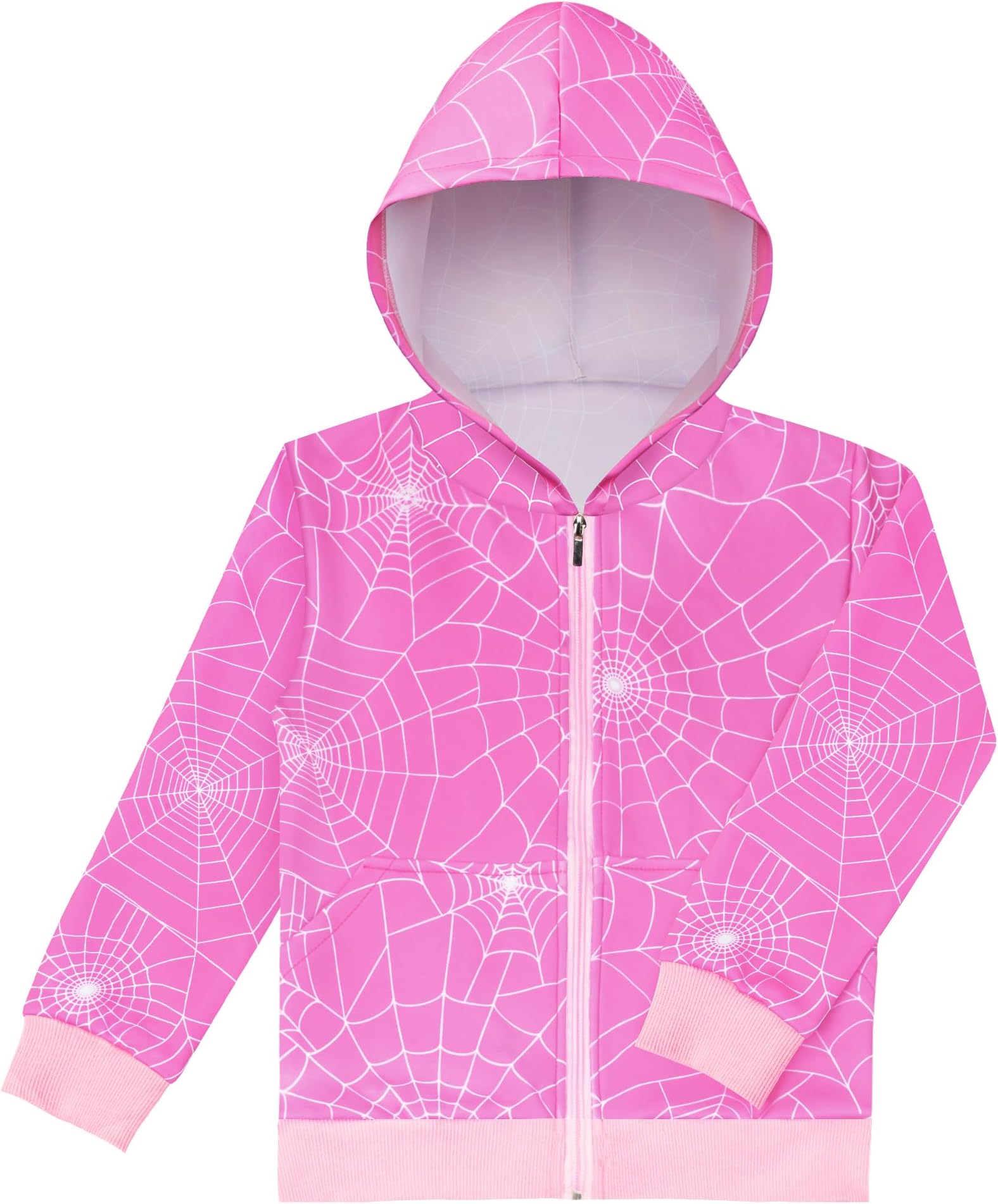 Nidoul Girls Zip Up Hoodie Jacket Unicorn Rainbow Mermaid Sweatshirt with Pockets for Toddler Kid 3-9 Y