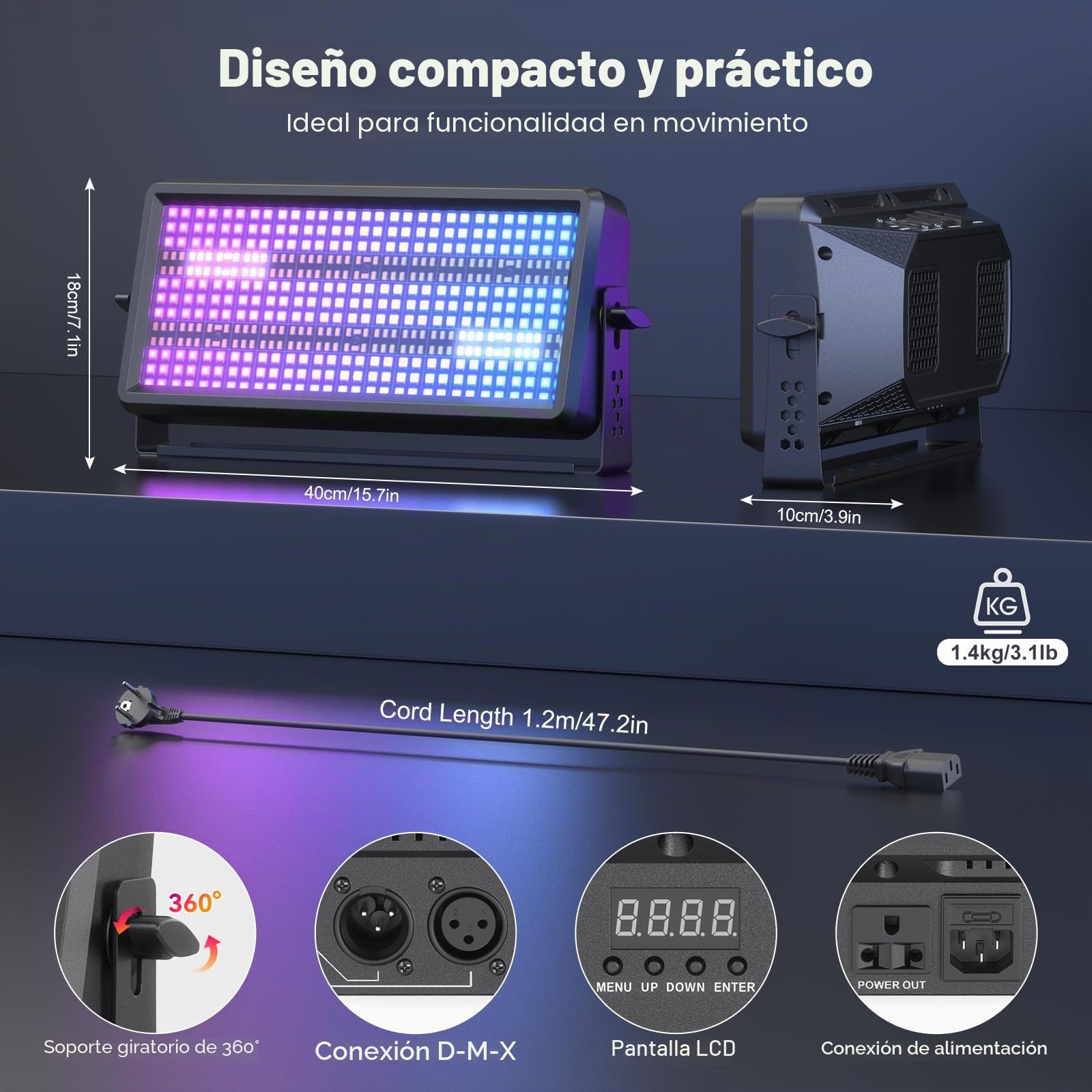 450 LEDs Wallwasher 150W RGBW Barra LED Discoteca Estroboscópico Luz de la Etapa con Control Rmoto para Discoteca Escenarios Boda Exterior Fiesta