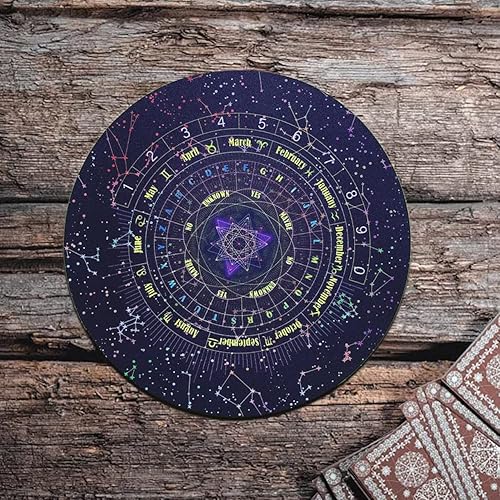 Miniatura 2 de EMVANV Tablero de adivinación, alfombrilla de péndulo de estrella de astrología de 8.66 pulgadas para tablero de mensajes metafísicos, almohadilla