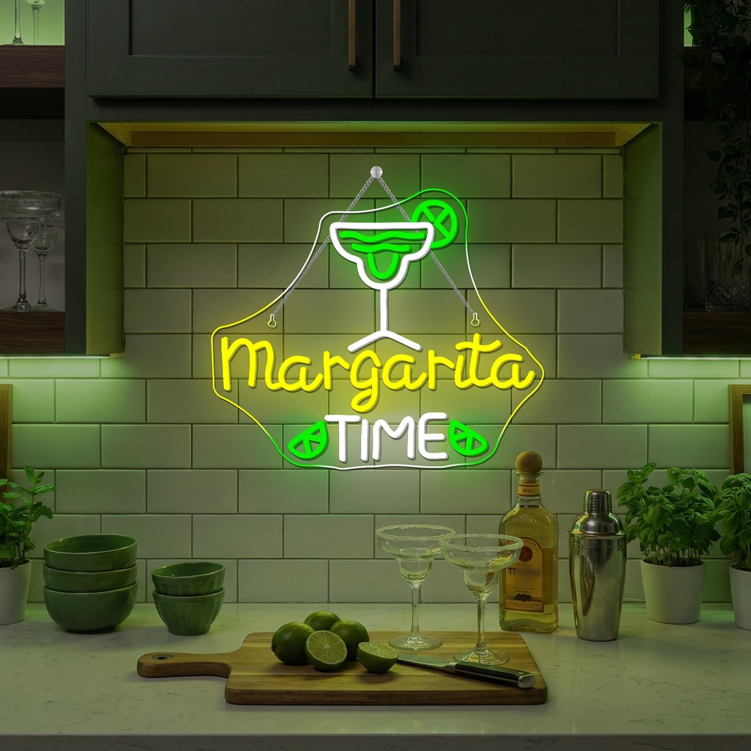 Lucunstar Margarita Time Neon Sign for Wall Decor Margarita Led Signs USB Dimmable Neon Lights for Beer Bar Kitchen Restaurant Home Pub Party Man Cave Club Shops Hotel Store Business Gift - Image 6