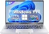 Laptop 14 Inch Windows 11 PC VETESA Thin Laptop with MS Office2019 Intel Celeron N3350 Built-in Webcam 5G WIFI Bluetooth USB 3.0 Mini HDMI Japanese Keyboard Learning Work Laptop