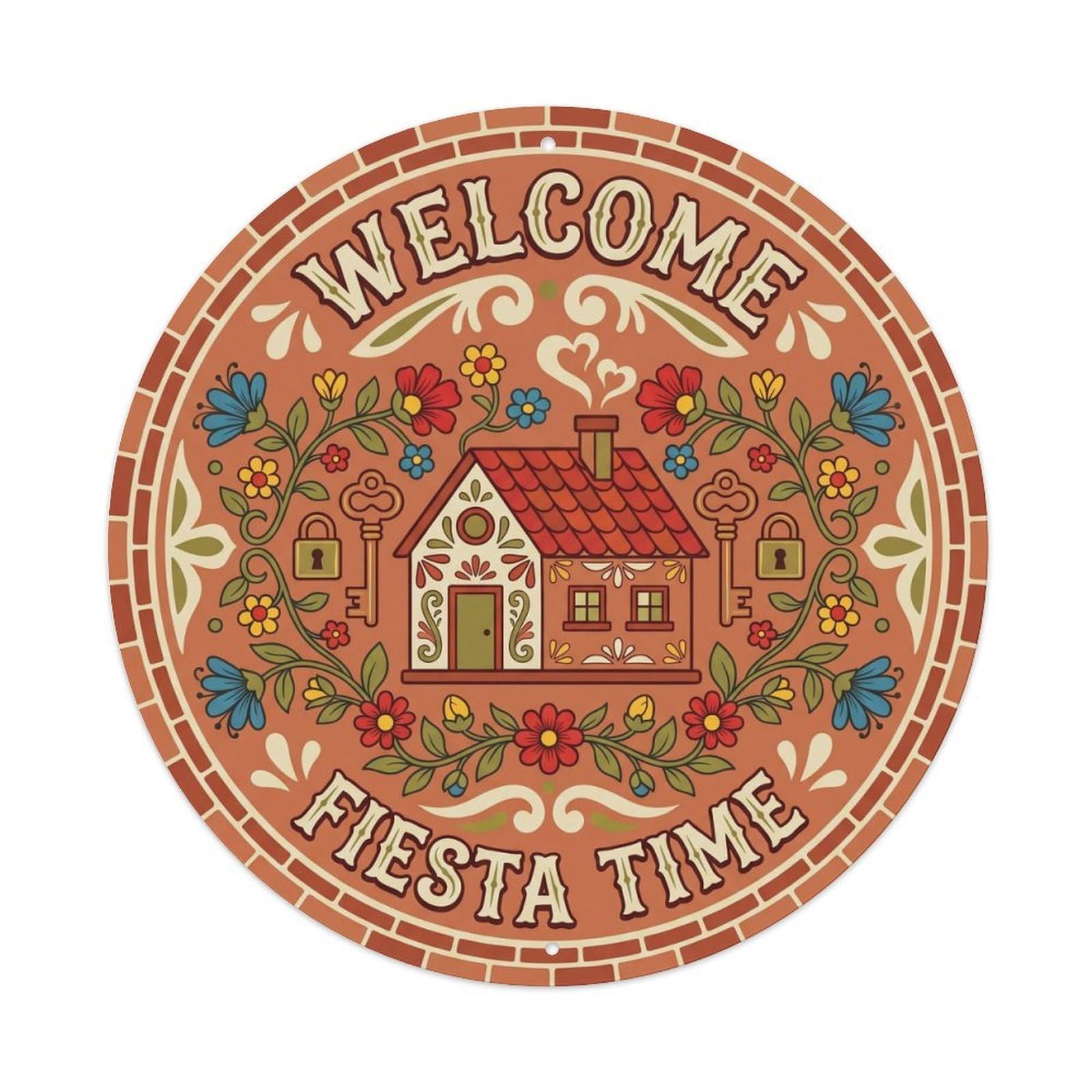 Vintage Welcome Housewarming Gift Metal Tin Sign Plaque