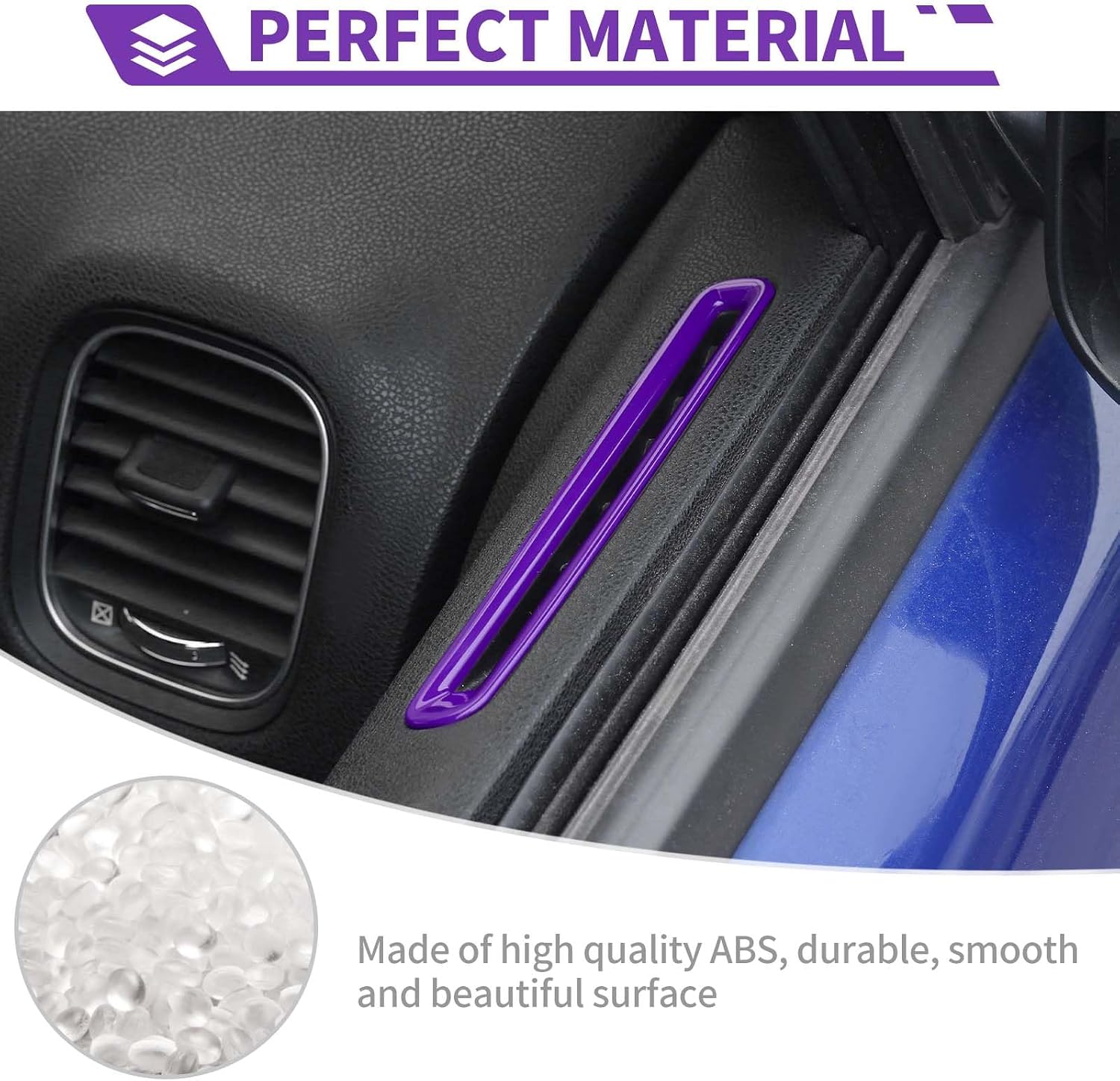 Door Air Conditioner Vent Panel Trim Cover Interior Accessories Compatible with Dodge Charger 2011+,Purple